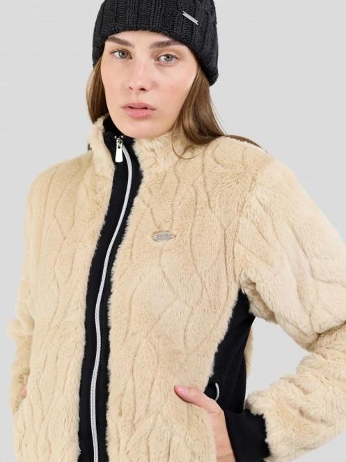 strat intermediar hibrid pt. femei Fundango Marigold Shearling Jacket nisip 8