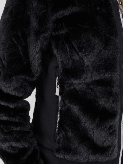 strat intermediar hibrid pt. femei Fundango Marigold Shearling Jacket negru 8