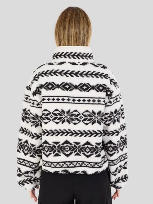 pulover polar pt. femei Fundango Pacha Fleece Jacket alb 3