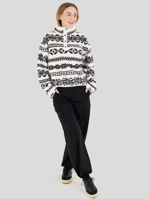pulover polar pt. femei Fundango Pacha Fleece Jacket alb 4