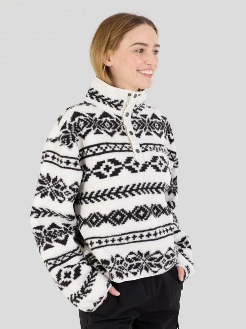 pulover polar pt. femei Fundango Pacha Fleece Jacket alb 5