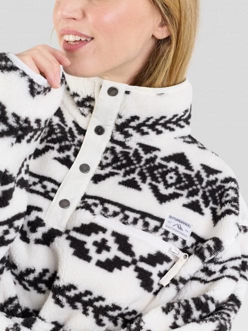 pulover polar pt. femei Fundango Pacha Fleece Jacket alb 7
