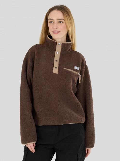 pulover polar pt. femei Fundango Pacha Fleece Jacket maro 2