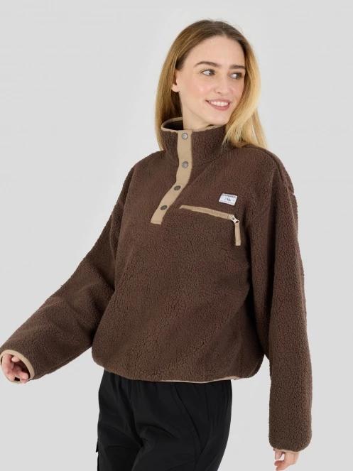pulover polar pt. femei Fundango Pacha Fleece Jacket maro 5
