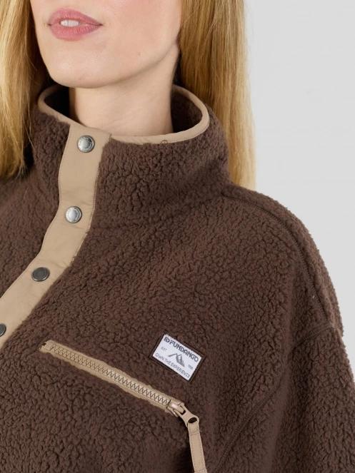 pulover polar pt. femei Fundango Pacha Fleece Jacket maro 7
