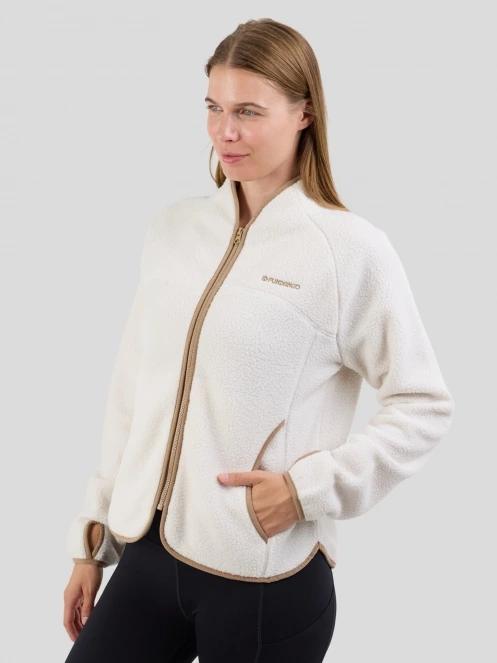 pulover polar pt. femei Fundango Roselake Pile Jacket alb 6