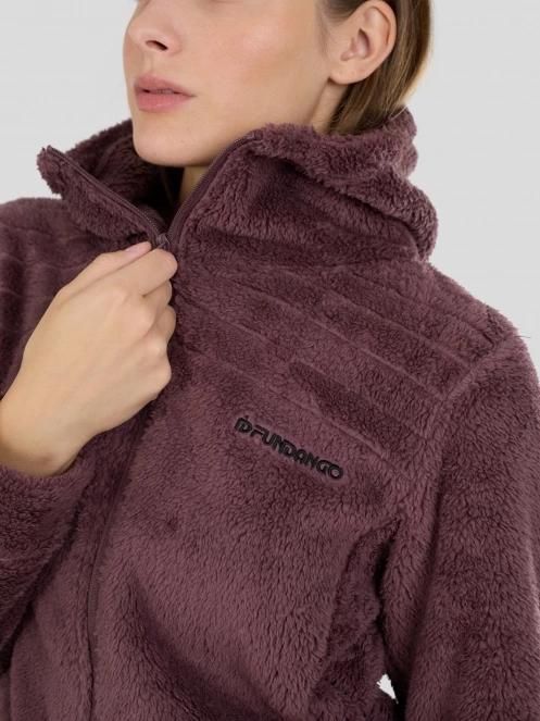 pulover polar pt. femei Fundango Zealand Plush Pile Jacket violet 6
