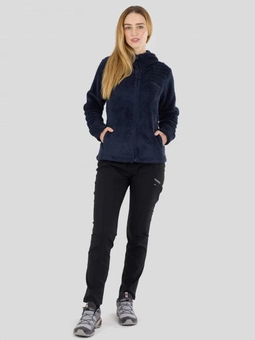 pulover polar pt. femei Fundango Zealand Plush Pile Jacket albastru inchis 4