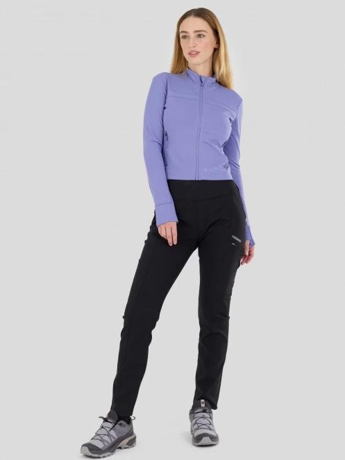 tricou cu maneci lungi, pentru sport pt. femei Fundango Flow Thermo Zip Up violet 4