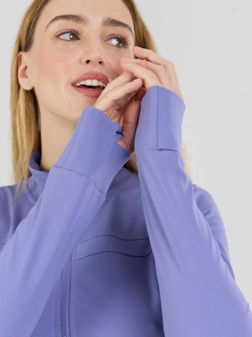 tricou cu maneci lungi, pentru sport pt. femei Fundango Flow Thermo Zip Up violet 7