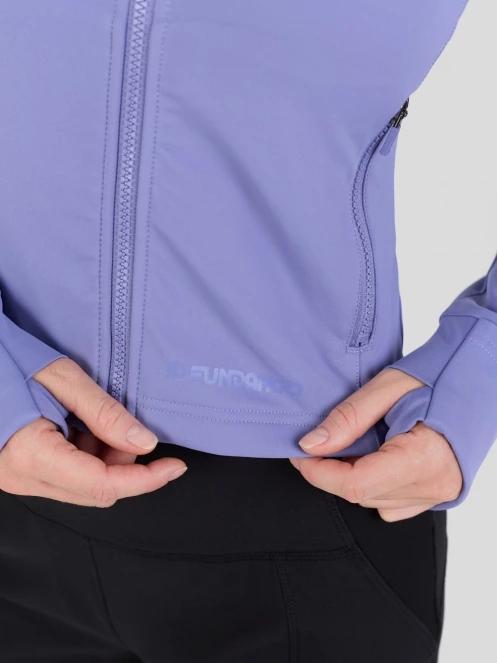 tricou cu maneci lungi, pentru sport pt. femei Fundango Flow Thermo Zip Up violet 8