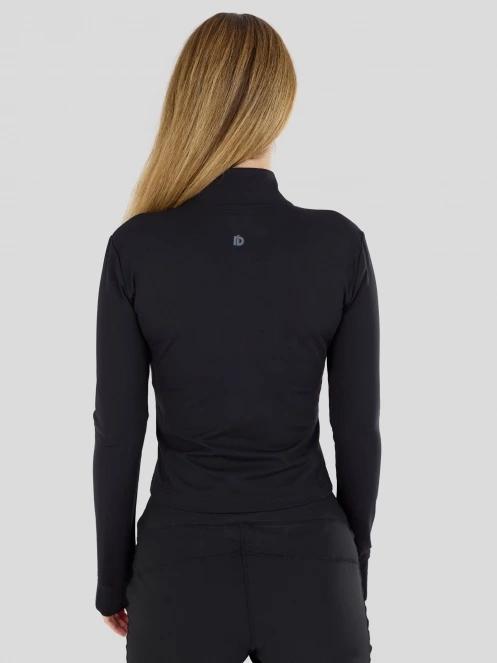 tricou cu maneci lungi, pentru sport pt. femei Fundango Flow Thermo Zip Up negru 3