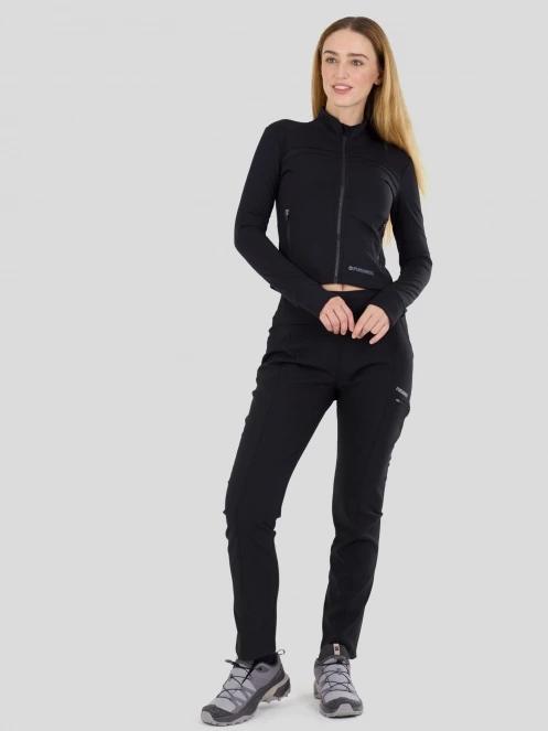 tricou cu maneci lungi, pentru sport pt. femei Fundango Flow Thermo Zip Up negru 4
