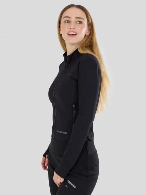 tricou cu maneci lungi, pentru sport pt. femei Fundango Flow Thermo Zip Up negru 6