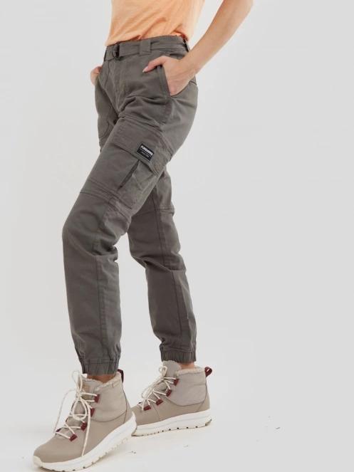 pantaloni de strada cu buzunare laterale pt. femei Fundango Alina Cargo Pants oliv 2