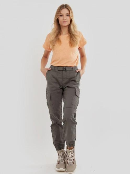 pantaloni de strada cu buzunare laterale pt. femei Fundango Alina Cargo Pants oliv 4