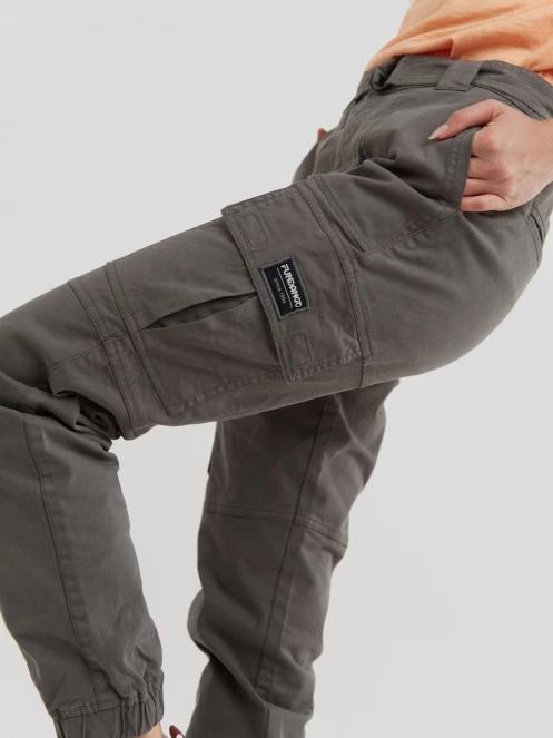 pantaloni de strada cu buzunare laterale pt. femei Fundango Alina Cargo Pants oliv 5