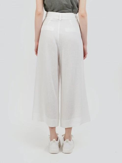pantaloni lungi pt. femei Fundango Piper Pants alb 3