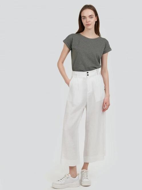 pantaloni lungi pt. femei Fundango Piper Pants alb 4