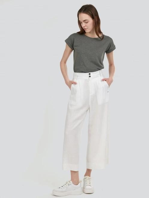 pantaloni lungi pt. femei Fundango Piper Pants alb 5
