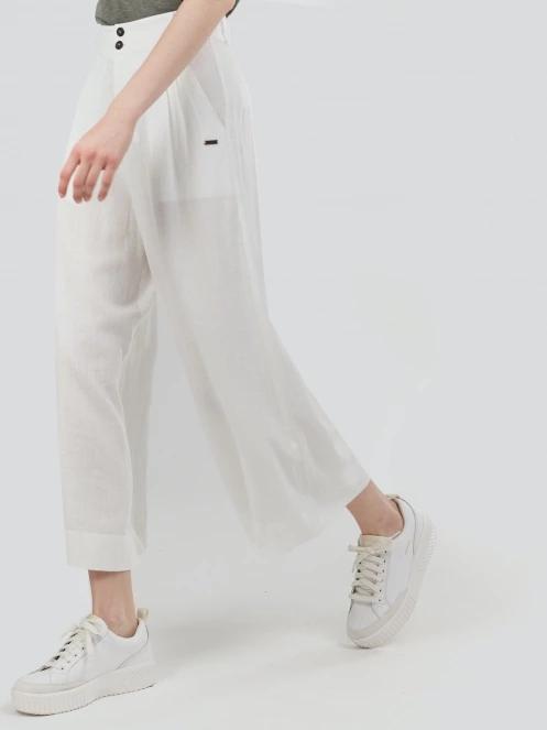 pantaloni lungi pt. femei Fundango Piper Pants alb 6
