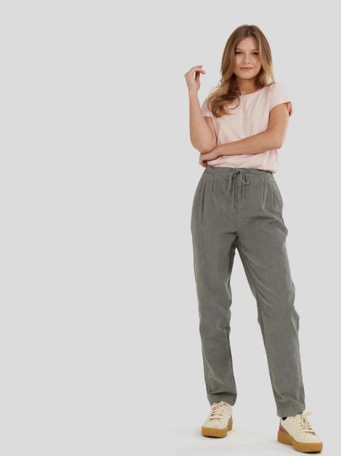 pantaloni lungi pt. femei Fundango Lorna Corduroy Pants verde 5