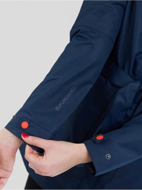haine de ploaie pt. femei Fundango Regina Waterproof Trench Jacket albastru inchis 5
