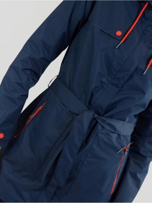 haine de ploaie pt. femei Fundango Regina Waterproof Trench Jacket albastru inchis 6