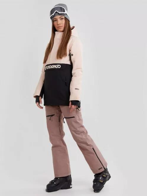 geaca de schi pt. femei Fundango Birch Logo Anorak roz 4