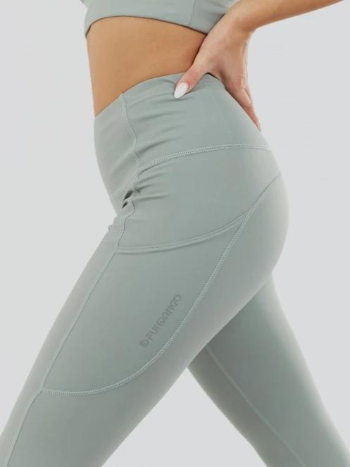 pantaloni de sport pt. femei Fundango Fade Leggings verde 5