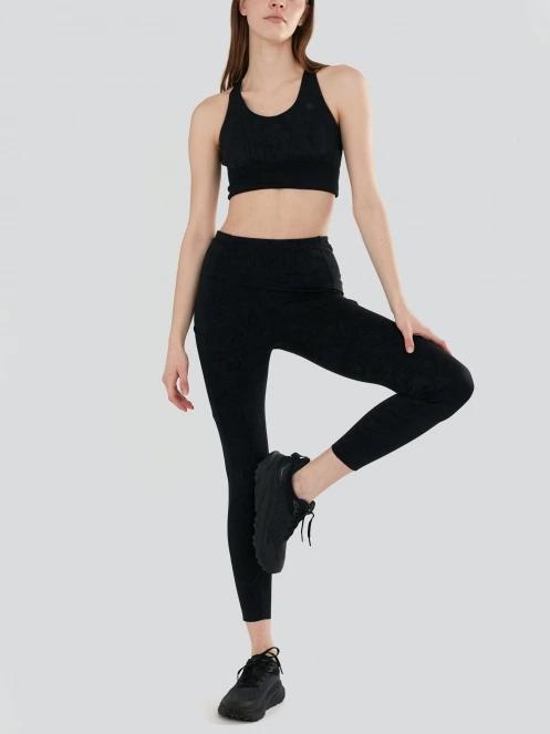 pantaloni de sport pt. femei Fundango Fade Leggings negru 4