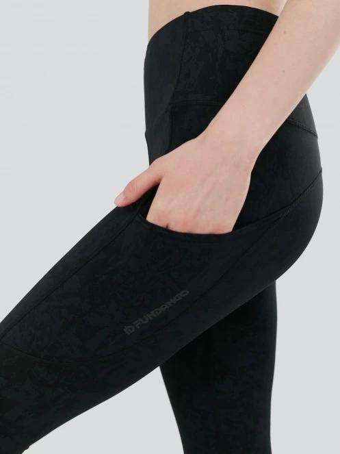pantaloni de sport pt. femei Fundango Fade Leggings negru 5
