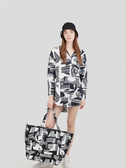 camasa cu maneci lungi pt. femei Fundango Athene Cover-up negru 4