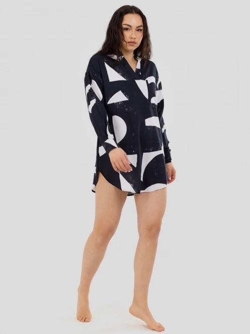 camasa cu maneci lungi pt. femei Fundango Athene Cover-up negru 5