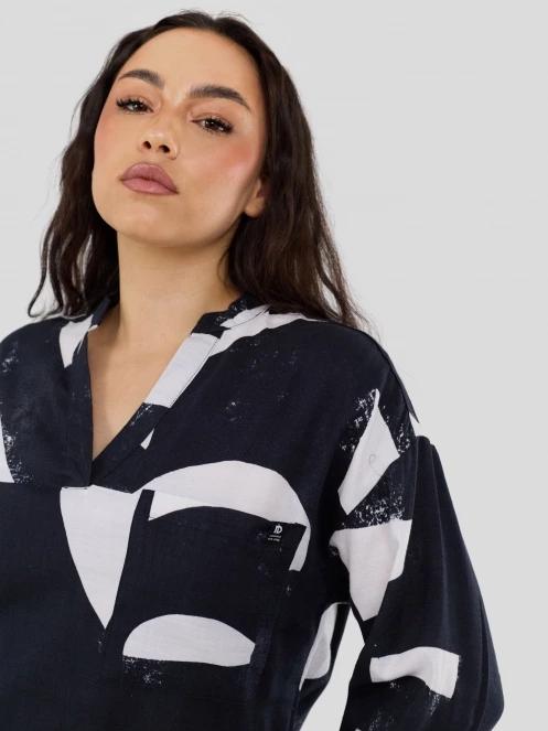 camasa cu maneci lungi pt. femei Fundango Athene Cover-up negru 7