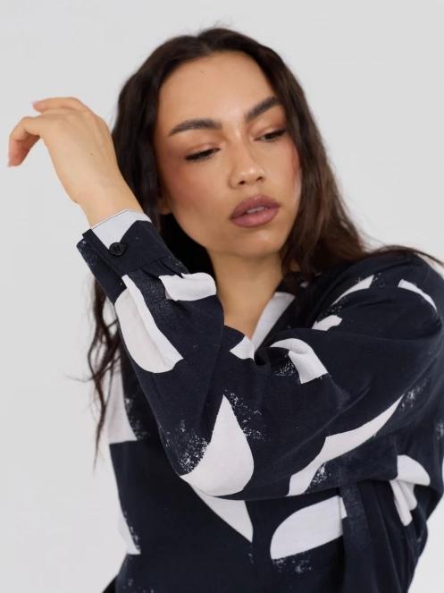 camasa cu maneci lungi pt. femei Fundango Athene Cover-up negru 8