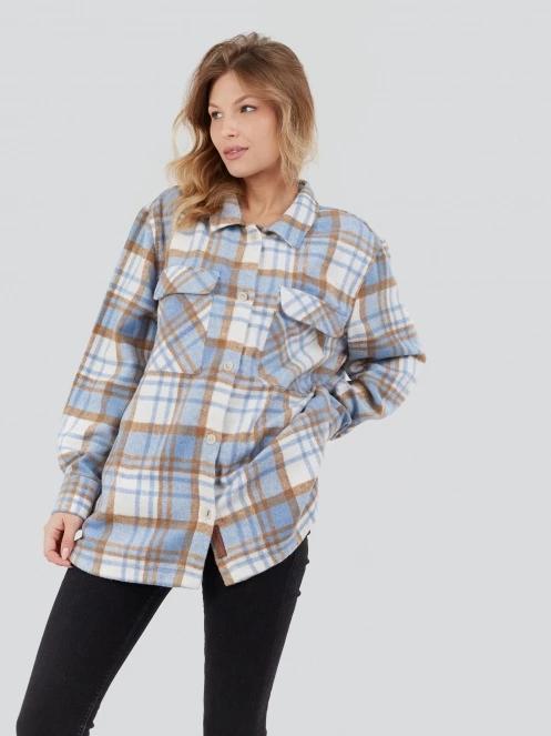 jacheta camasa pt. femei Fundango Ashley Shirt Jacket albastru 2