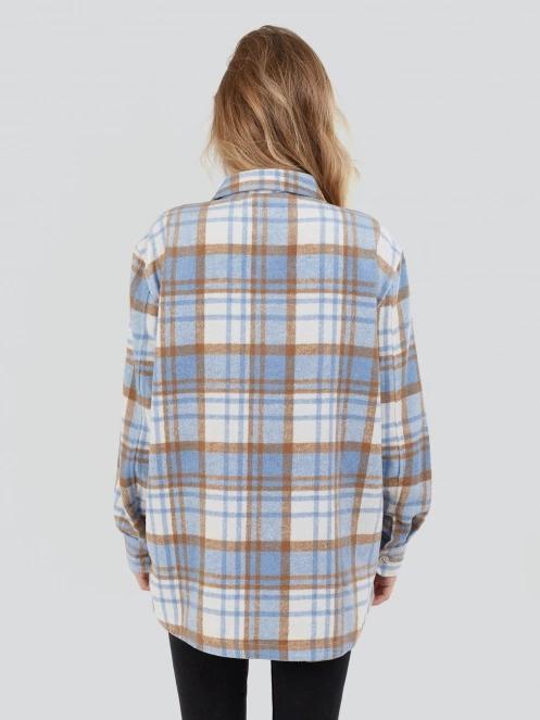 jacheta camasa pt. femei Fundango Ashley Shirt Jacket albastru 3