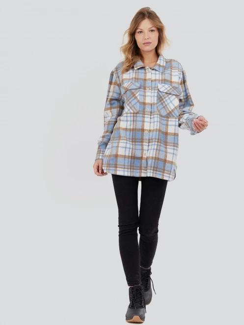 jacheta camasa pt. femei Fundango Ashley Shirt Jacket albastru 4