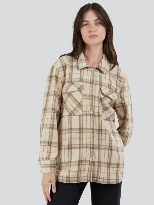 jacheta camasa pt. femei Fundango Ashley Shirt Jacket nisip 2
