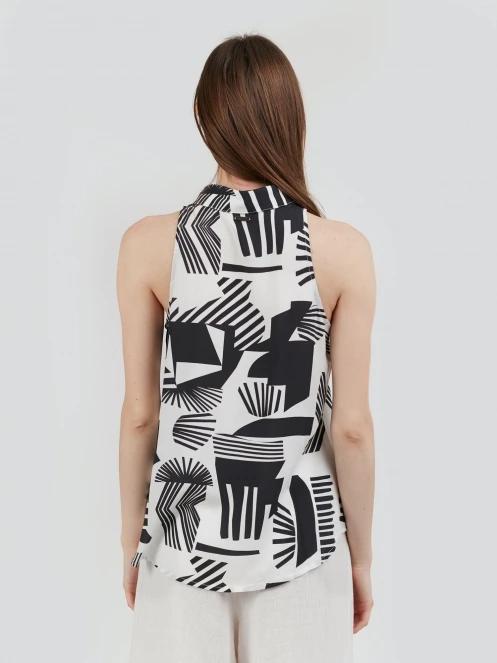 bluza pt. femei Fundango Myrto Sleeveless Shirt negru 3