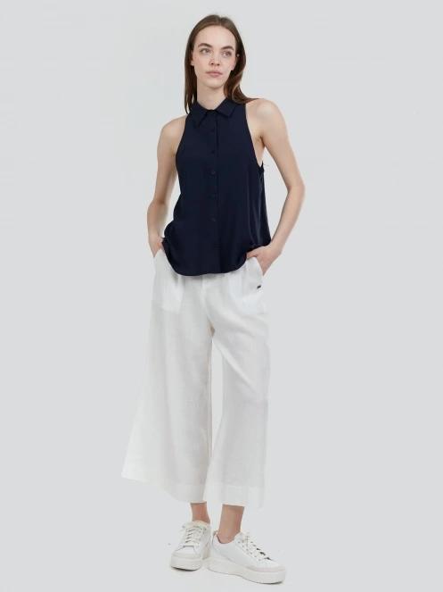 bluza pt. femei Fundango Myrto Sleeveless Shirt albastru inchis 4