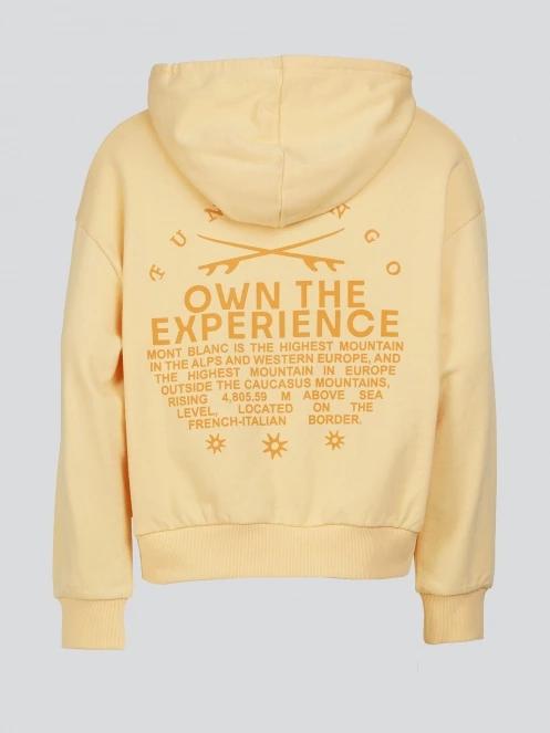 pulover cu gluga pt. femei Fundango Lopez Sweatshirt galben 10