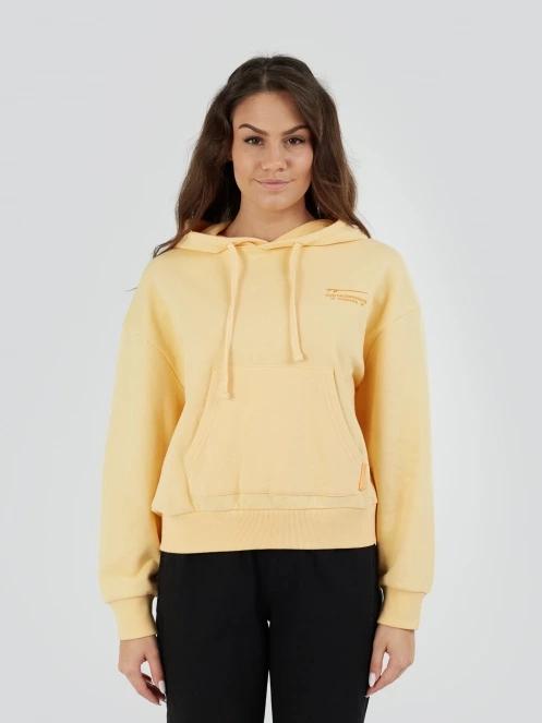 pulover cu gluga pt. femei Fundango Lopez Sweatshirt galben 2