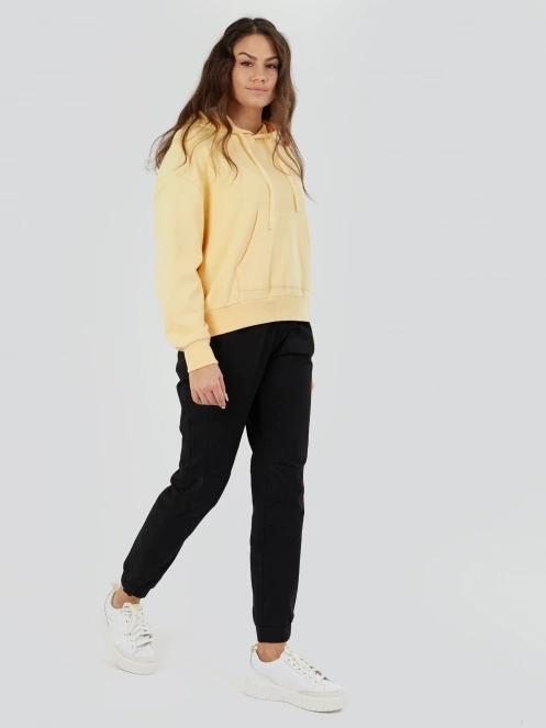 pulover cu gluga pt. femei Fundango Lopez Sweatshirt galben 4