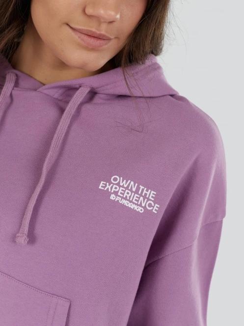 pulover cu gluga pt. femei Fundango Lopez Sweatshirt violet 7