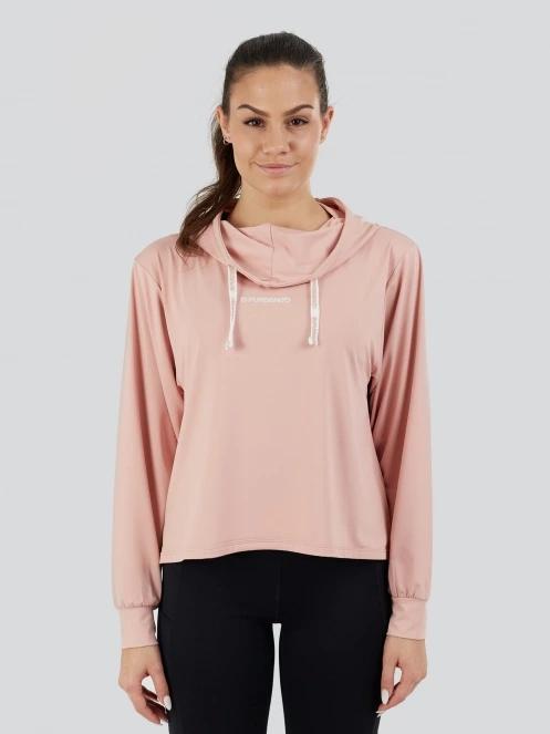 pulover cu gluga pt. femei Fundango Helka Sweatshirt roz 2