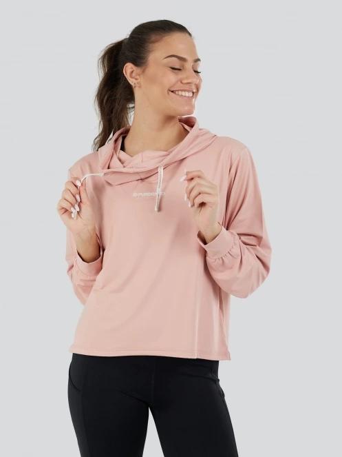 pulover cu gluga pt. femei Fundango Helka Sweatshirt roz 5