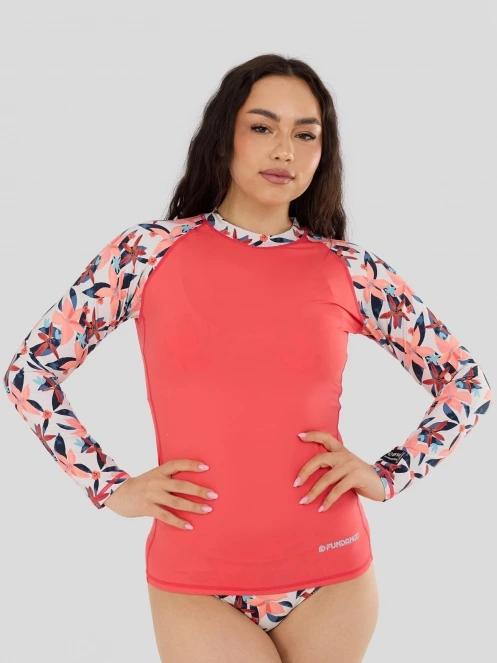 lycra cu maneci lungi pt. femei Fundango Joyce Long Sleeve Rashguard nisip 2