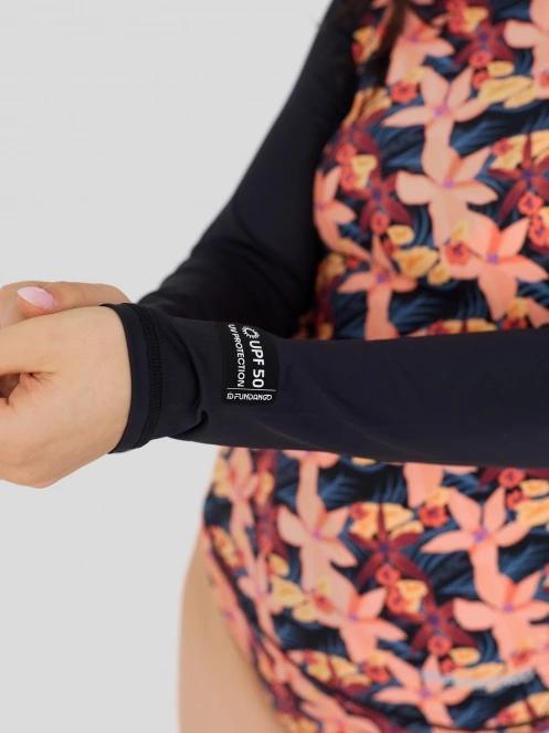 lycra cu maneci lungi pt. femei Fundango Joyce Long Sleeve Rashguard roz 7